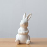 Shining house - de pques mini lapin figurines pour enfants de pques ornements en cramique belle lapins ...
