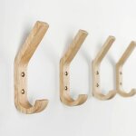 Shining house - patere en bois, 4 pi�ce j fa�onner pateres, crochets � serviettes muraux am�lior�s, ch�ne ...