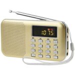 Shining house - poste radio portable, radio fm am piles et secteur, mp3, enceinte, support tf card / ...