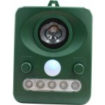 Shining house - repulsif d'oiseaux a ultrasons solaire exterieur, double charge solaire, conception etanche, ...