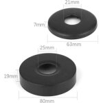 Shining house - rosace robinet, rosace mitigeur douche, 4 noir de cache tuyau en acier inoxydable, rosace ...