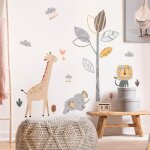 Shining house - stickers muraux animaux de la jungle arbre boho autocollants muraux mural stickers safari ...