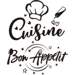 Shining house - stickers muraux autocollant texte franaise cuisine et bon appetit citation restaurant ...