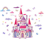 Shining house - stickers muraux chateau color� autocollants muraux mural stickers chambre fille pour ...