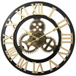 Shining house - style europ�en r�tro cr�atif horloge murale industrielle engrenage art personnalit� salon ...