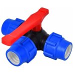 Shining house - vanne � bille d'arr�t, 32mm robinet � tournant sph�rique � trois voies � connexion rapide ...