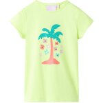 T - shirt pour enfants jaune fluo 140
