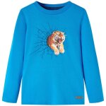 T - shirt enfants  manches longues bleu cobalt 116
