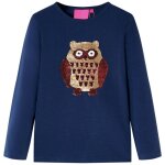 T - shirt enfants  manches longues bleu marine 104