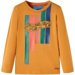 T - shirt enfant manches longues ocre fonc 92