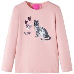 T - shirt enfants  manches longues rose clair 104