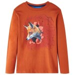 T - shirt enfants  manches longues rouille clair 128 vidaxl 806539