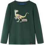 T - shirt enfants  manches longues vert fonc 116