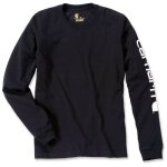 T - shirt carhartt sleeve logo l / s noir t. m - ek231 - blk - m
