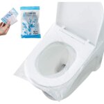 50 pcs toilette wc jetable plastique protge cuvette wc, impermable portable emballage individuel, matriau ...