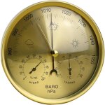 Shmshng ? barom�tre an�ro�de 3 en 1 ? station m�t�o avec thermom�tre et hygrom�tre ? acier inoxydable ...