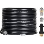 Shmshng - kit de dbouchage de tuyau de 15 m pour nettoyeurs haute pression krcher avec buse et buse ...