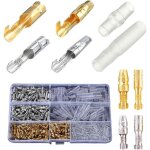 Shmshng - laiton bullet connecteurs kit, 360pcs 3. 9mm bullet terminal connecteur male et femelle, connecteur ...