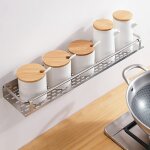 Shmshng - tagre  pices en mtal gris 40 cm de long autocollante sans perage comme armoire de cuisine ...