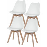 Chaises de salle à manger chaises coque chêne blanc, lot de 4 chaises de cuisine bois, plastique, coussins ... Chaises de salle à manger chaises coque chêne blanc, lot de 4 chaises de cuisine bois, plastique, coussins ...