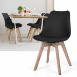 Chaises de salle à manger chaises en coque de chêne noir, lot de 4 chaises de cuisine bois, plastique, ... Chaises de salle à manger chaises en coque de chêne noir, lot de 4 chaises de cuisine bois, plastique, ...