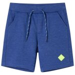 Short pour enfants  cordon de serrage mlange bleu 128