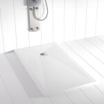 Receveur de douche r�sine ples blanc ral 9003 - 75x90 cm