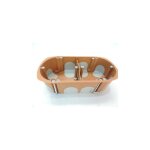 Sib - boite d'encastrement double tanche bbc  2x68mm 2 postes entraxe 71mm prof 40mm hor / vert colo ...