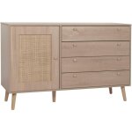 Jamais utilis�] sideboard hhg 221, armoire commode highboard, tiroirs de rangement, kubu rotin bois m�lamin�, ...