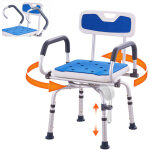 Siege de bain rotatif, pivotant a 360�, avec bras reglables et mobiles, securise pour les douches / baignoires ...