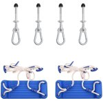 Siges de balanoire avec pierres d'escalade lot de 2 bleu pe - vidaxl