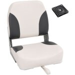 Si�ge de bateau pliable 1 ensemble avec dossier bas et sangle de fixation vidaxl