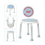 Si�ge de douche adulte pivotant � 360 � tabouret salle de bain antid�rapant chaise de douche pour personnes ...