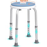 Siege de douche antiderapant rotatif a 360 tabouret de douche 136, 1 kg hauteur reglable 360 - 485 mm ...