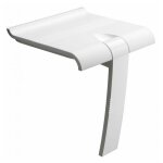 Pellet - sige de douche arsis escamotable avec bquille automatique - assise blanche et pitement poxy ...