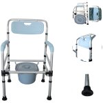 Siège de douche chaise percée wc de toilettes chaise de douche avec embouts antidérapants réglable en ... Siège de douche chaise percée wc de toilettes chaise de douche avec embouts antidérapants réglable en ...