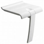 Pellet - sige de douche pmr design escamotable blanc pitement aluminium poxy blanc