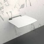 Siege de douche rabattable amovible siege de douche : blanc mat