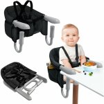 Siège de table bébé noir rehausseur chaise haute enfant pliable avec poignée antidérapante & ceinture ... Siège de table bébé noir rehausseur chaise haute enfant pliable avec poignée antidérapante & ceinture ...