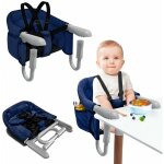 Siège de table chaise d'appoint bleu bébé chaise haute pour enfant pliable avec poignée antidérapante, ... Siège de table chaise d'appoint bleu bébé chaise haute pour enfant pliable avec poignée antidérapante, ...
