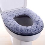 Si�ge de toilette, housse de si�ge de toilette coussin de salle de bain doux et chaud coussin de housse ...