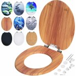 Casaria sige de wc systme d'abaissement automatique mdf abattant standard salle de bain lunette couvercle ...