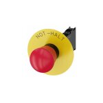 Bouton d'arr�t d'urgence siemens sirius act, montage panneau, dia. 22mm ( prix pour 1 )