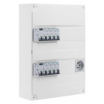 Siemens - tableau �lectrique pr� - �quip� 2 rang�es 26 modules 8 disjoncteurs 2 interrupteurs diff�rentiels ...