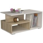 Topeshop - sienne table basse moderne table � caf� salon chambre bureau plateau 90x51x1, 6 design minimaliste ...