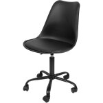 Chaise de bureau scandinave noire, chaise pivotante � roulettes, chaise de bureau hauteur r�glable, chaise ...