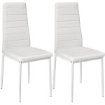 Sifree�chaise salle � manger , blanc , lot de 2 , chaise de cuisine , chaise de bar, chaise de table ...