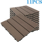 Sifree - dalle terrasse en bois, 3030cm , 11pcs , dalles exterieur ou int�rieur, embo�tables et ultra ...