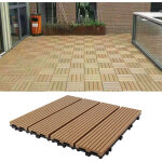 Sifree�pack dalle de terrasse 1m� bois composite modular (11 pi�ces 30 x 30 cm) - largeur 30 cm, longueur ...
