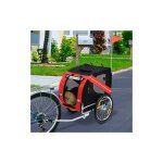 Sifree�remorque de v�lo pour chiens rouge et noir - - - eto